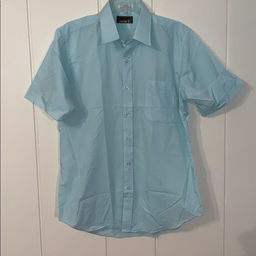 Nwot Vintage 70s Crown IV‎ baby blue shirt